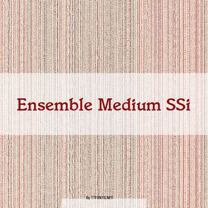 Ensemble Medium SSi example